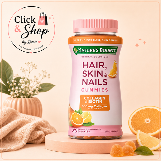 Gomitas Nature's Bounty Hair, Skin & Nails 100 mcg de collagen & Biotina