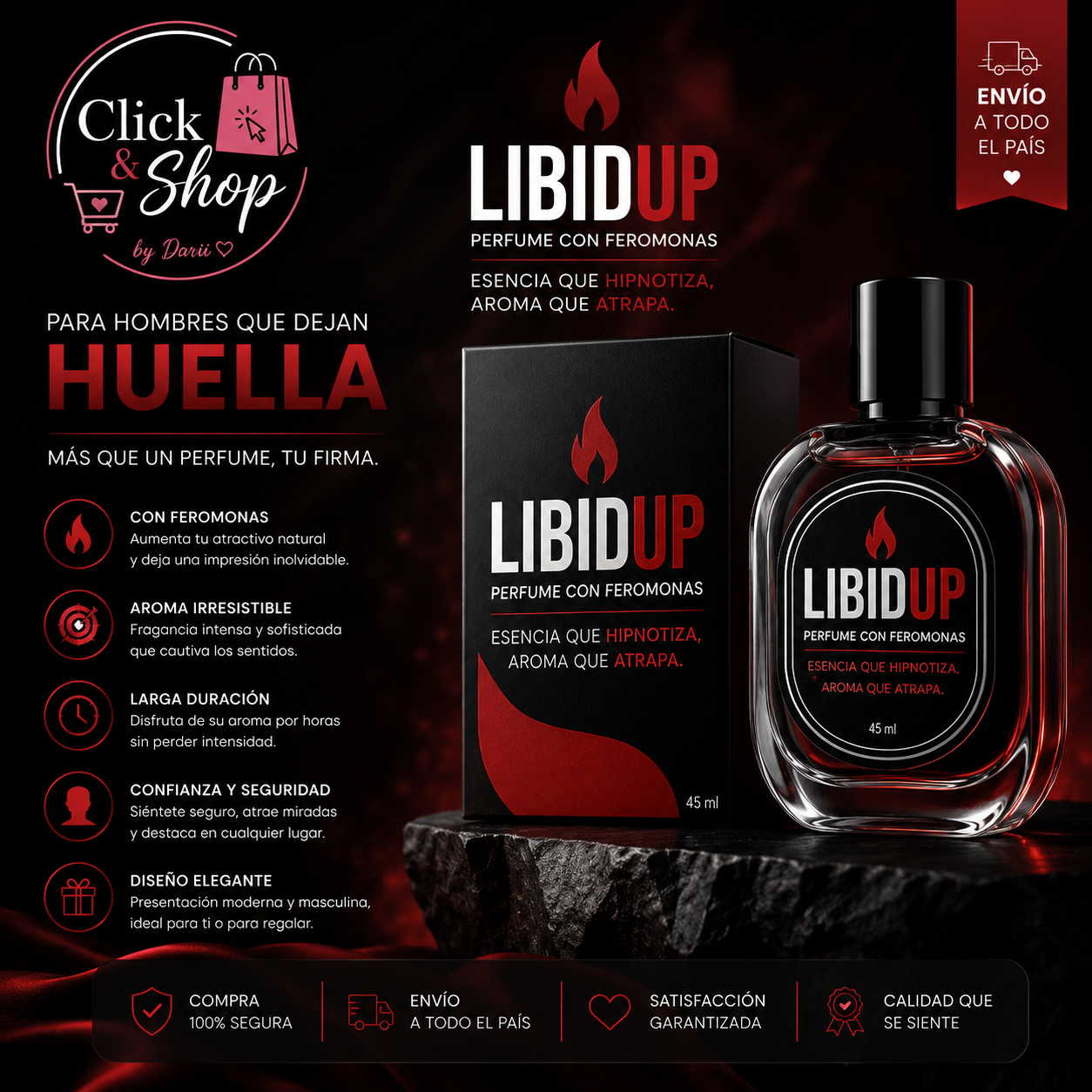 PERFUME  CON FEROMONAS LIBIDUP (HOMBRE)