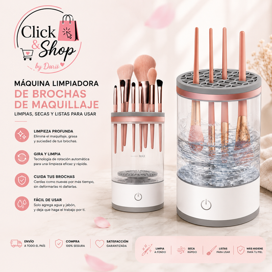 MÁQUINA LIMPIADORA DE BROCHAS DE MAQUILLAJE